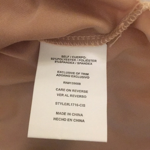 *WORN ONCE Crushed Velvet Nude Shirt - Picture 6 of 7